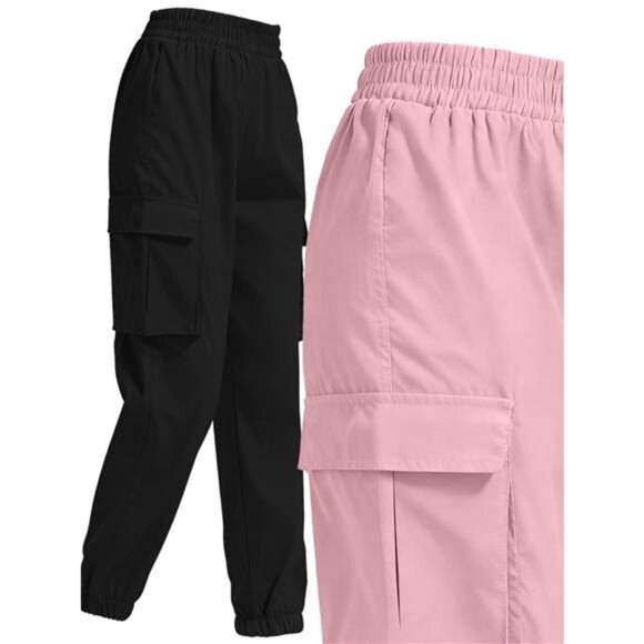 2 Piece Elastic Waist Cargo Pants - Picture 3 of 16